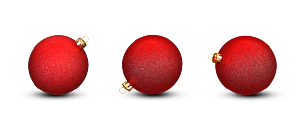 Christmas red ball isolated on white