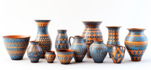 Decorative terracotta pottery collection