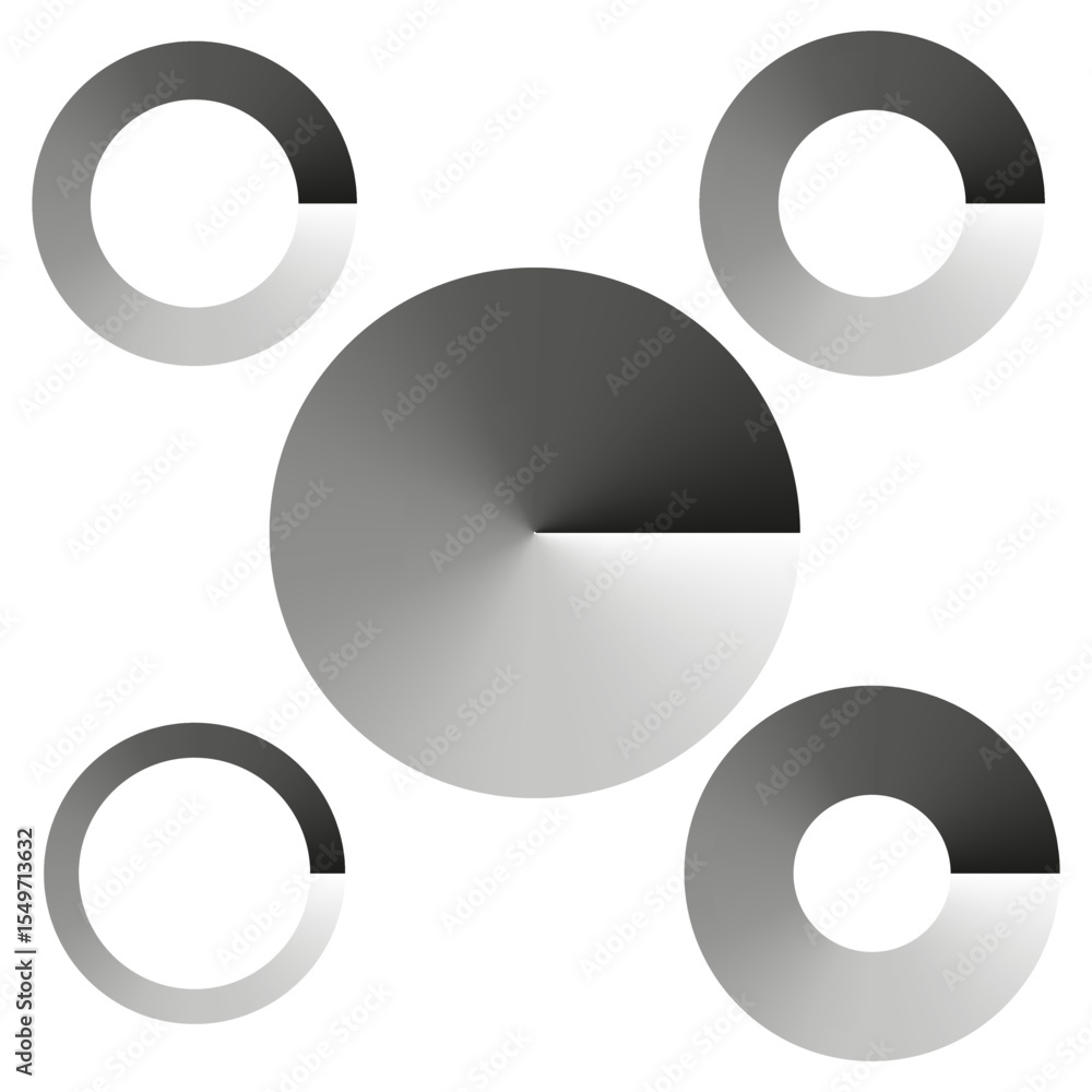 Poster ring gradient icon. circular fade symbol. soft circle illustration. vector abstract design.