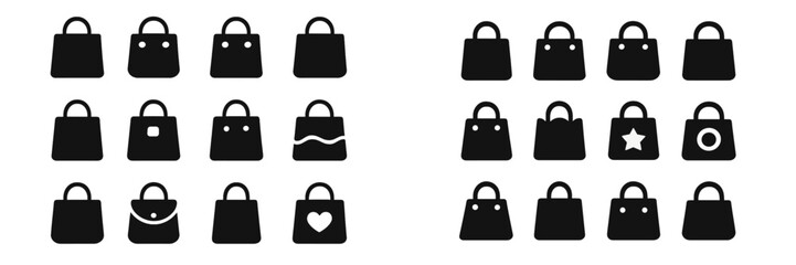 Variety of shopping bag designs showcased in a stylish format for creative inspiration and design ideas