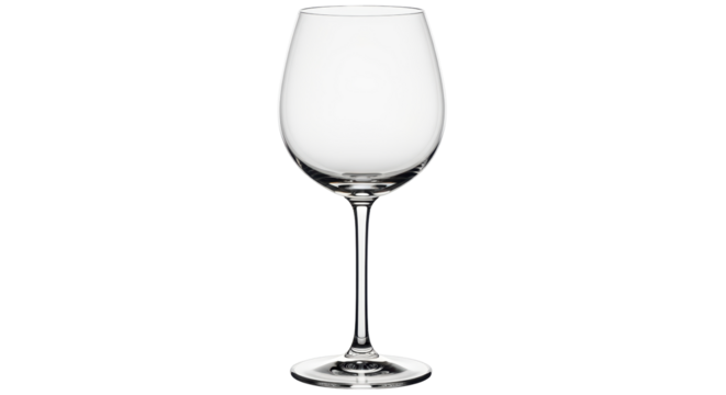 Isolated Empty Wine Glass