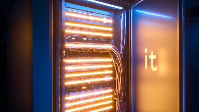 IT Infrastructure and Cloud Data Storage Concept