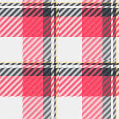 Vibrant pink and white plaid pattern, ideal for textile design, fashion, or website backgrounds.