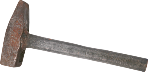 Hammer on transparent background