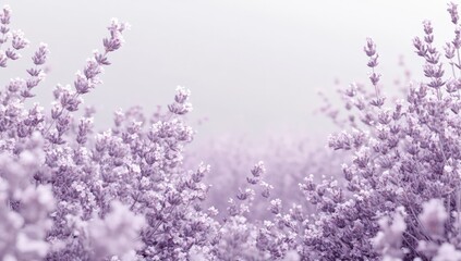 Obraz premium Lavender field in soft pastel light