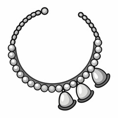 Minimal Silver Anklet Vector Illustration