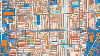 Fototapeta premium Colorful Warren Street Map with Labels and Buildings