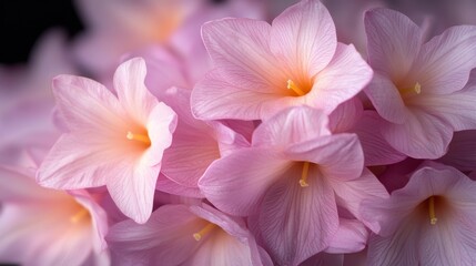 Fototapeta premium A beautiful arrangement of pink flowers in full bloom, symbolizing love and beauty, radiating warmth and joy, ideal for springtime or floral-themed projects.