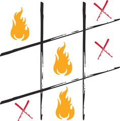 Handrawn Cross Check Box Fire.eps