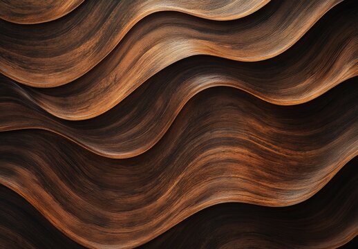 Dark wood waves form abstract design - Powered by Adobe