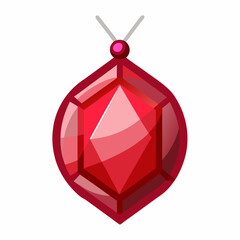 Elegant Ruby Pendant Vector