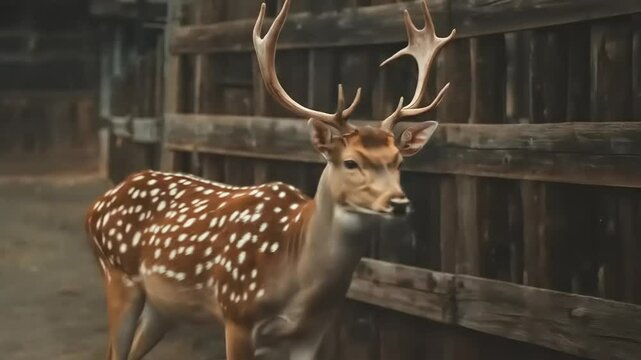 Spotted Deer Barn Autumn Enclosure.