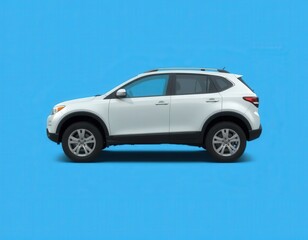 Obraz premium Clean studio mockup of a modern SUV with a plain white background. Ideal for commercial branding, vehicle showcase, and product presentation needs.
