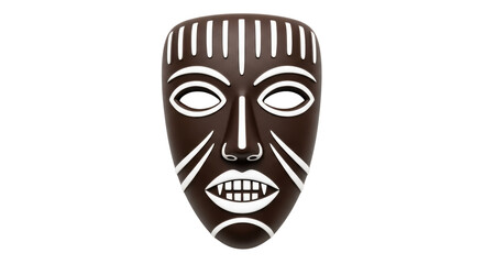 Isolated African Tribal Mask