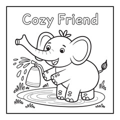 Cozy Friend Coloring Pages For Kids