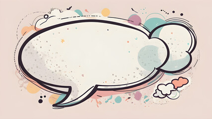 Hand drawn speech buble. Speech bubbles talk bubbles. AI generated image, ai