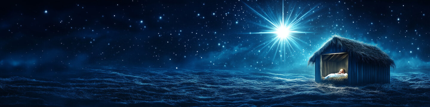 Star of Bethlehem nativity scene