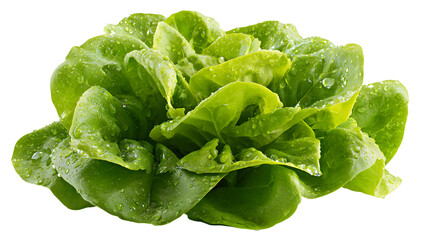  Lettuce lea isolated on a white background