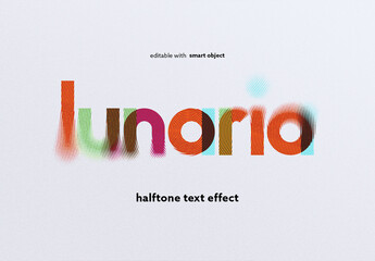 Halftone Text Effect
