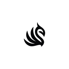 phoenix line logo. vector illustration of a phoenix bird for icon, symbol or logo