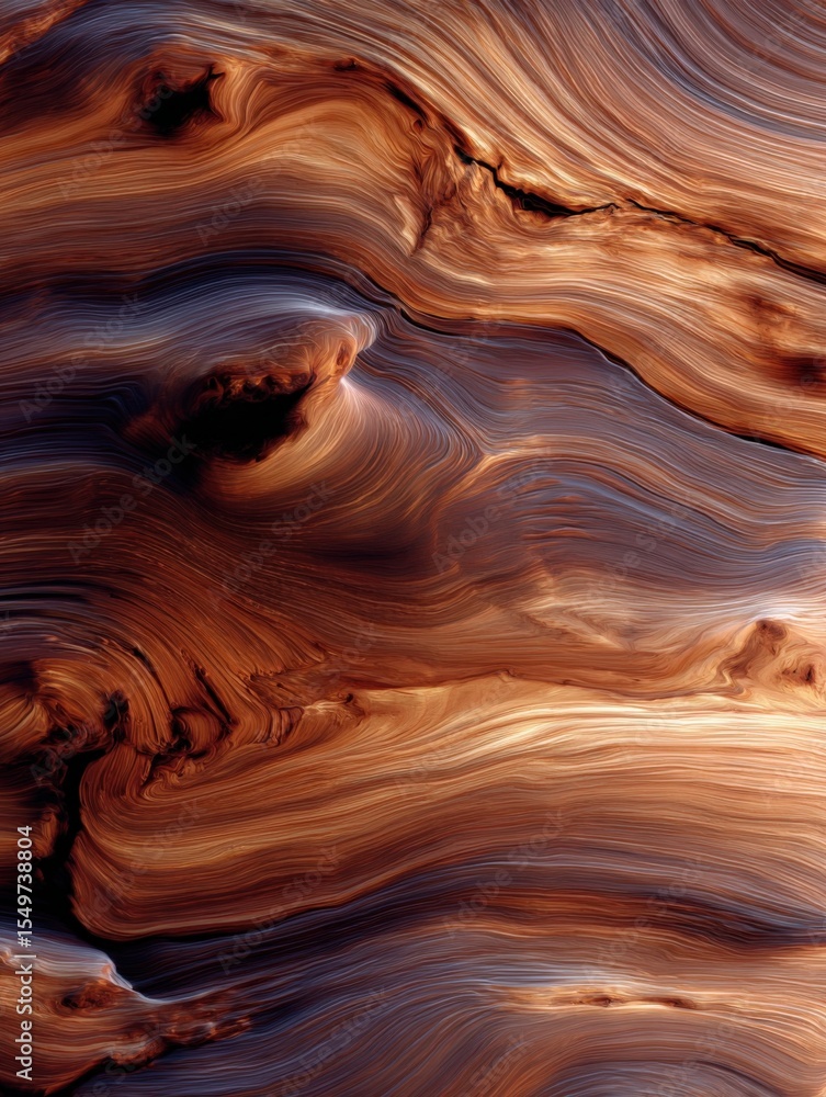 Poster Abstract swirling marbled stone surface with flowing patterns and rich warm earthy colors in detailed high resolution artistic texture
