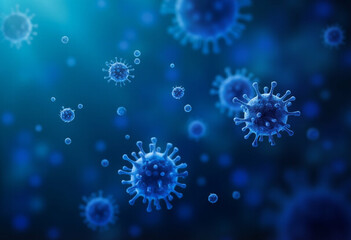 3D Virus Cell on Microscopic