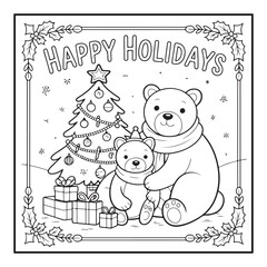 Fototapeta premium Cozy Friend Coloring Pages For Kids