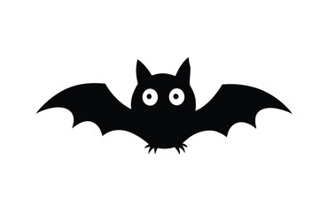A halloween bat silhouette vector isolated on white background