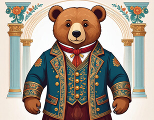 teddy bear with suit