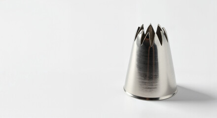 Metal icing nozzle on a white background
