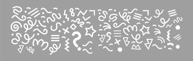  abstract geometric shapes, Memphis style pattern design for banner, card and flyer background. modern and Creative vector illustration.