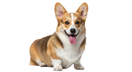 Isolated Happy Corgi Dog