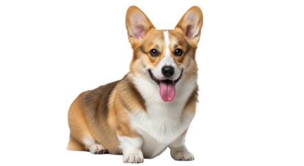 Isolated Happy Corgi Dog