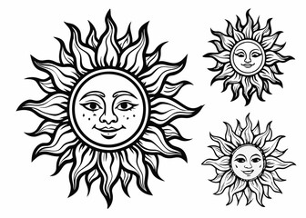 sunshine graphic design sun logo flat vector illustration