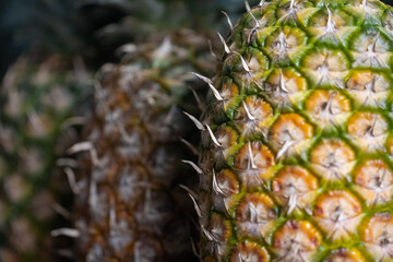 Very close view of Pineapples