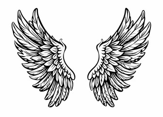 Angel and demon wings vector illustration
