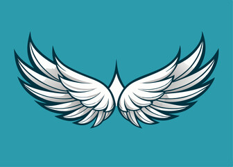 Wings sketch white background vector illustration hand draw design