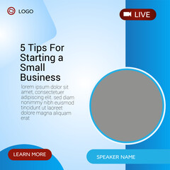 modern design template for live webinar