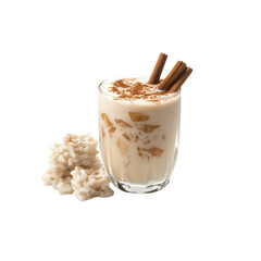 Creamy Cinnamon Rice Milk Drink with Coconut Rice Treats