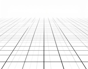 Perspective Grid Pattern On White Background