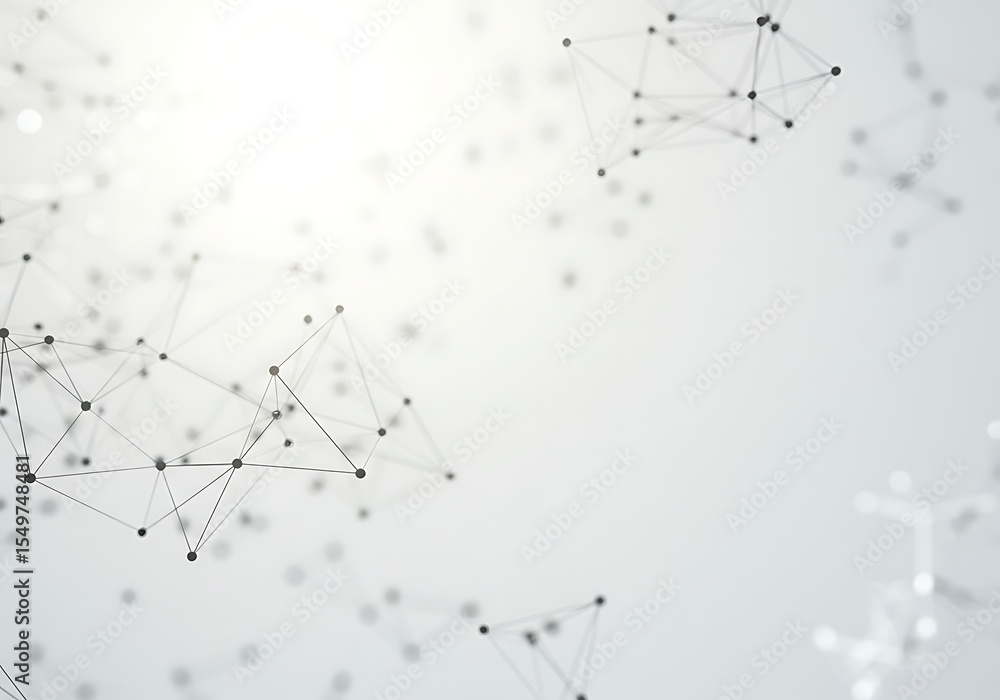 Poster abstract network connection data technology on a white background