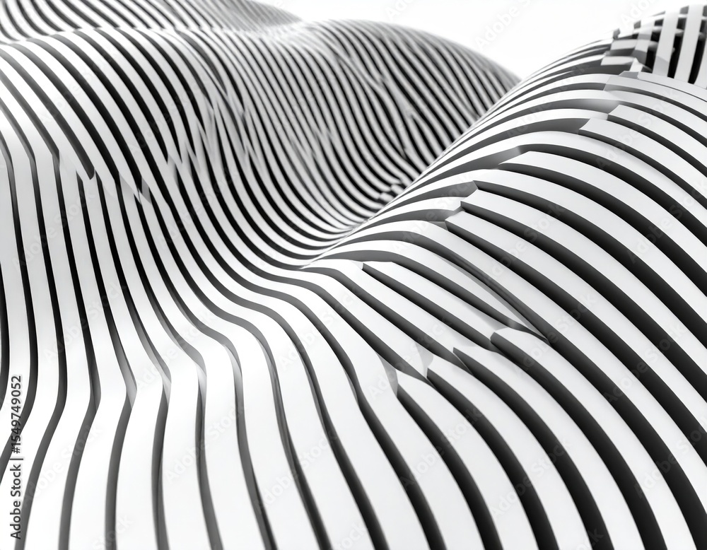 Poster abstract geometric wave pattern design