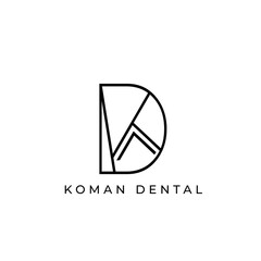 DK KD mountain dentist logo