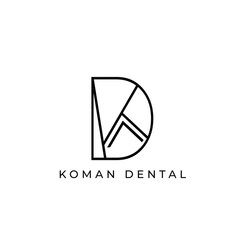 DK KD mountain dentist logo