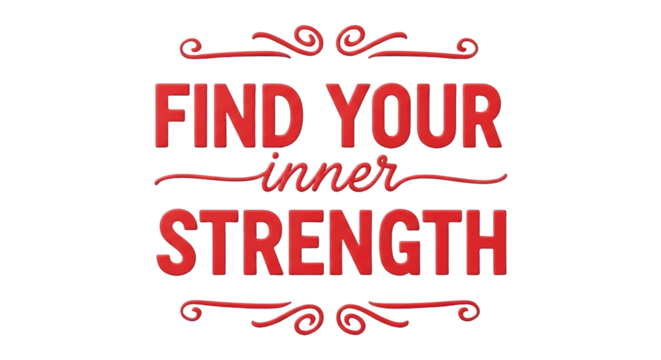 Isolated 'Find Your Inner Strength' Text
