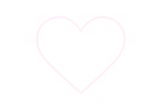 White heart silhouette against transparent backdrop, representing tender emotions, romantic sentiments, perfect for love-themed designs