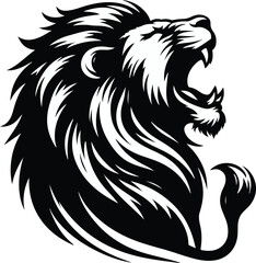 a single Lion silhouette vector