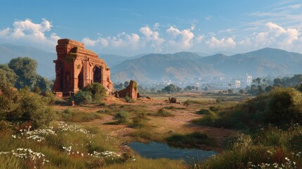 Fototapeta premium Ancient Brick Ruins 