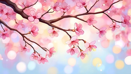 Fototapeta premium pink cherry blossom in spring