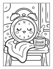 Cozy Kawaii Days Coloring Pages For Kids